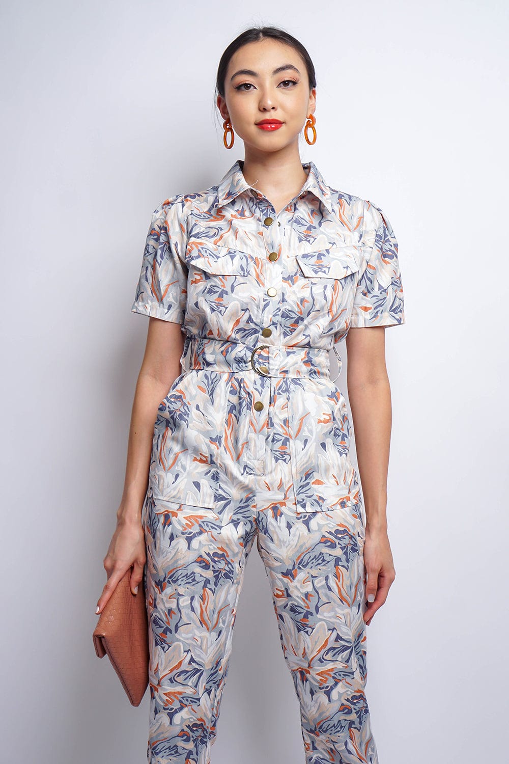 Jumpsuits &amp; Rompers Floral Dusty Blue Jumpsuit - Chloe Dao