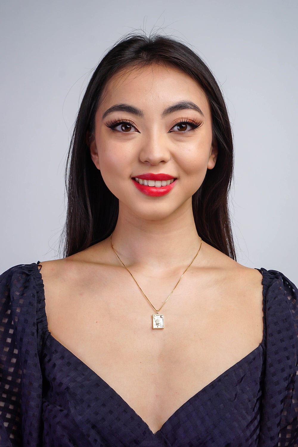 NECKLACES Gold Hand Moon Necklace - Chloe Dao