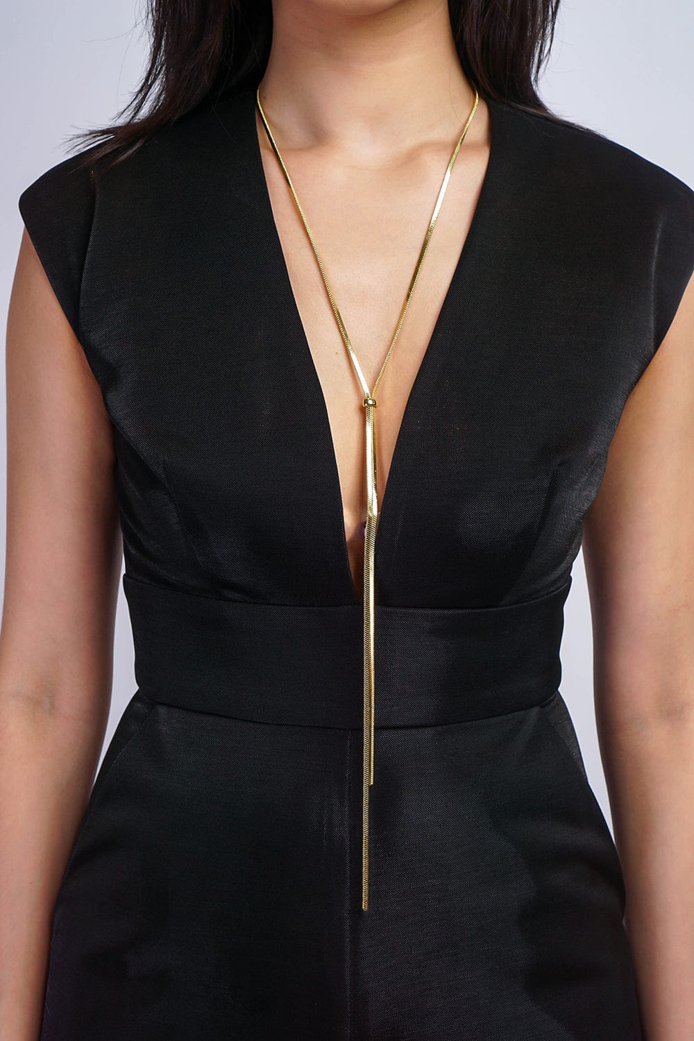 NECKLACES Gold Titanium Adjustable Long Necklace - Chloe Dao