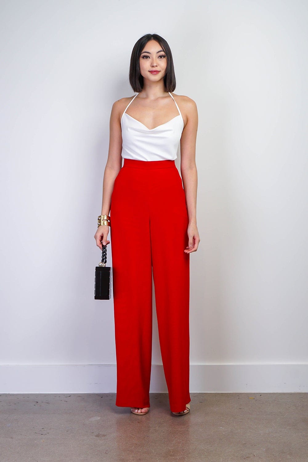 Wide Leg Pants in Cobalt Blue - Chloe Dao