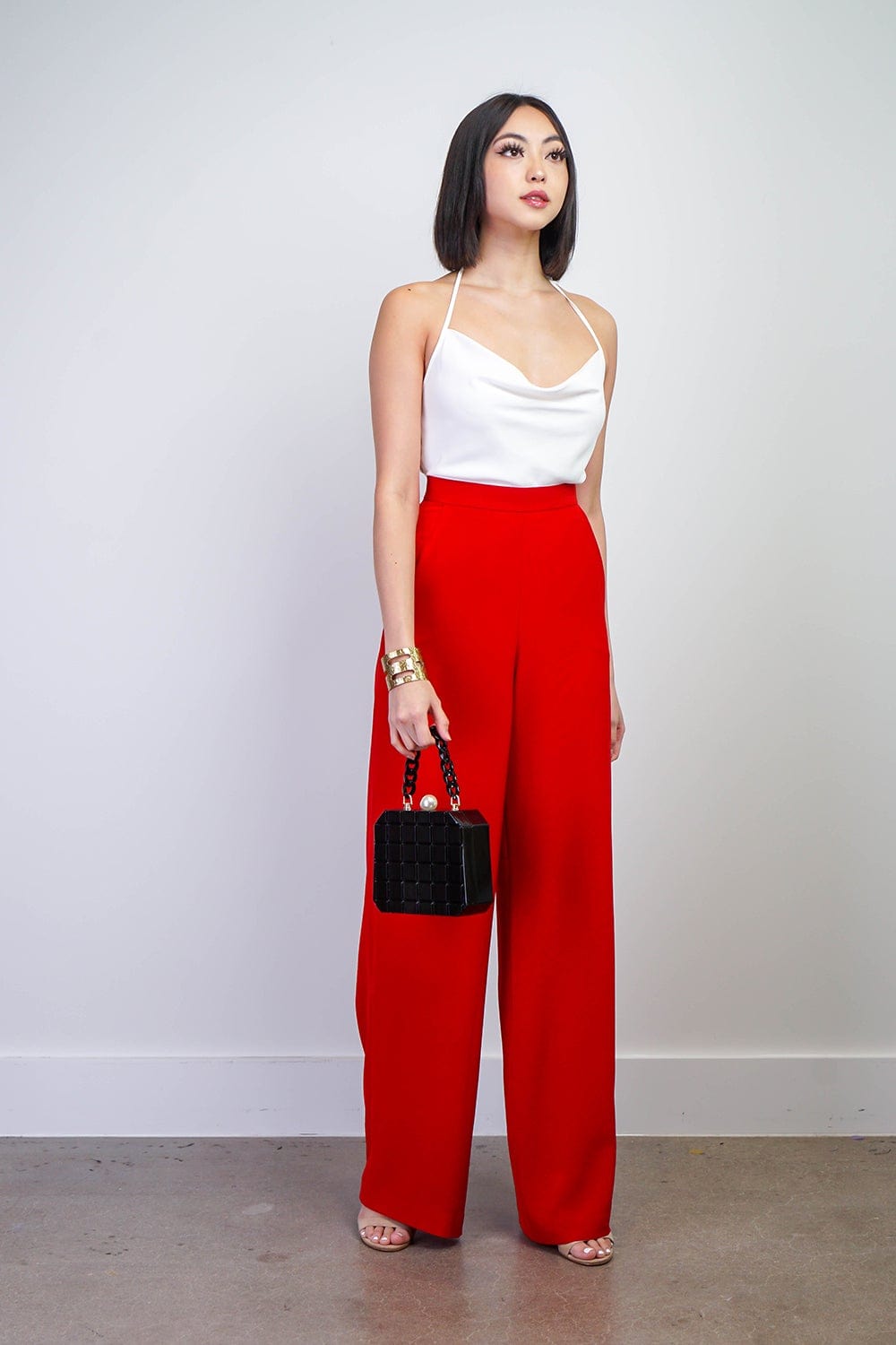 BOTTOMS Red Cheryl Pants - Chloe Dao