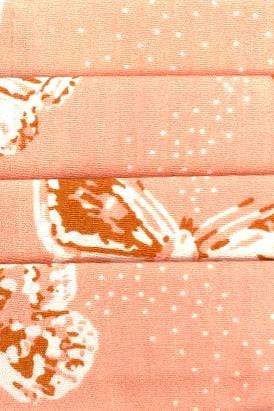 Pleated Apricot Butterfly Face Mask (With Filter Pocket) - Chloe Dao