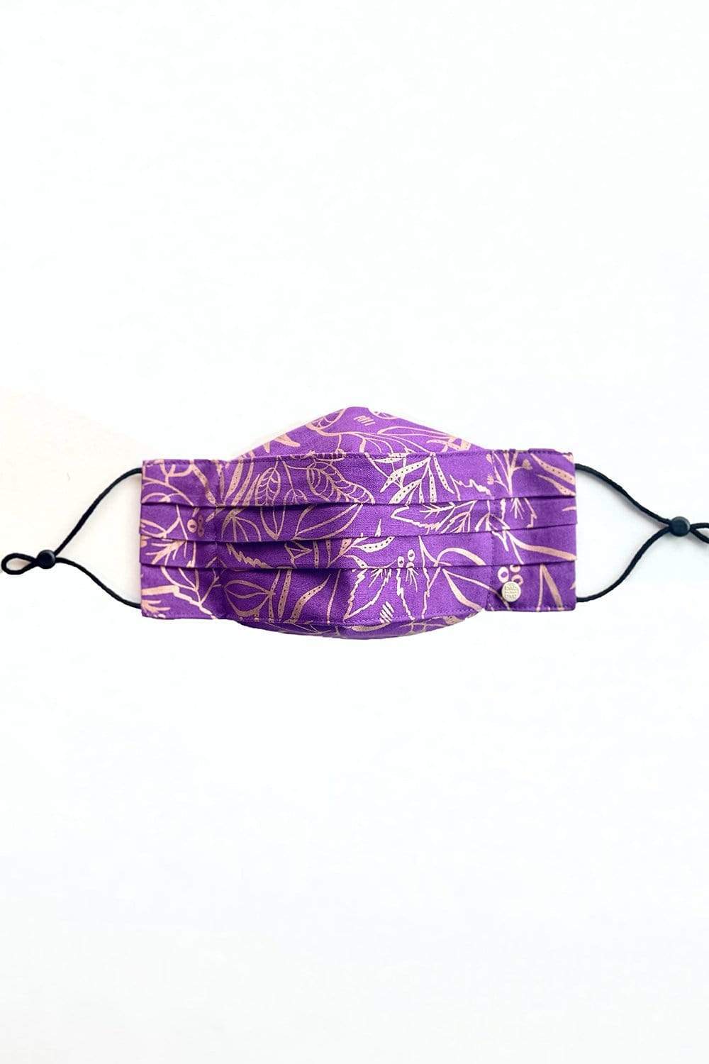 Safely Sip Face Masks Safely Sip Mask Tropical Gold Flower - Purple - Chloe Dao