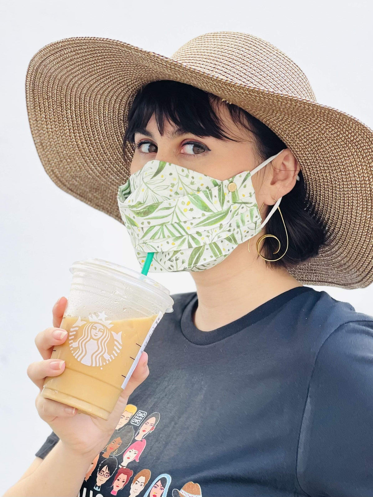 Safely Sip Face Masks Safely Sip Mask Green Botanical - Chloe Dao