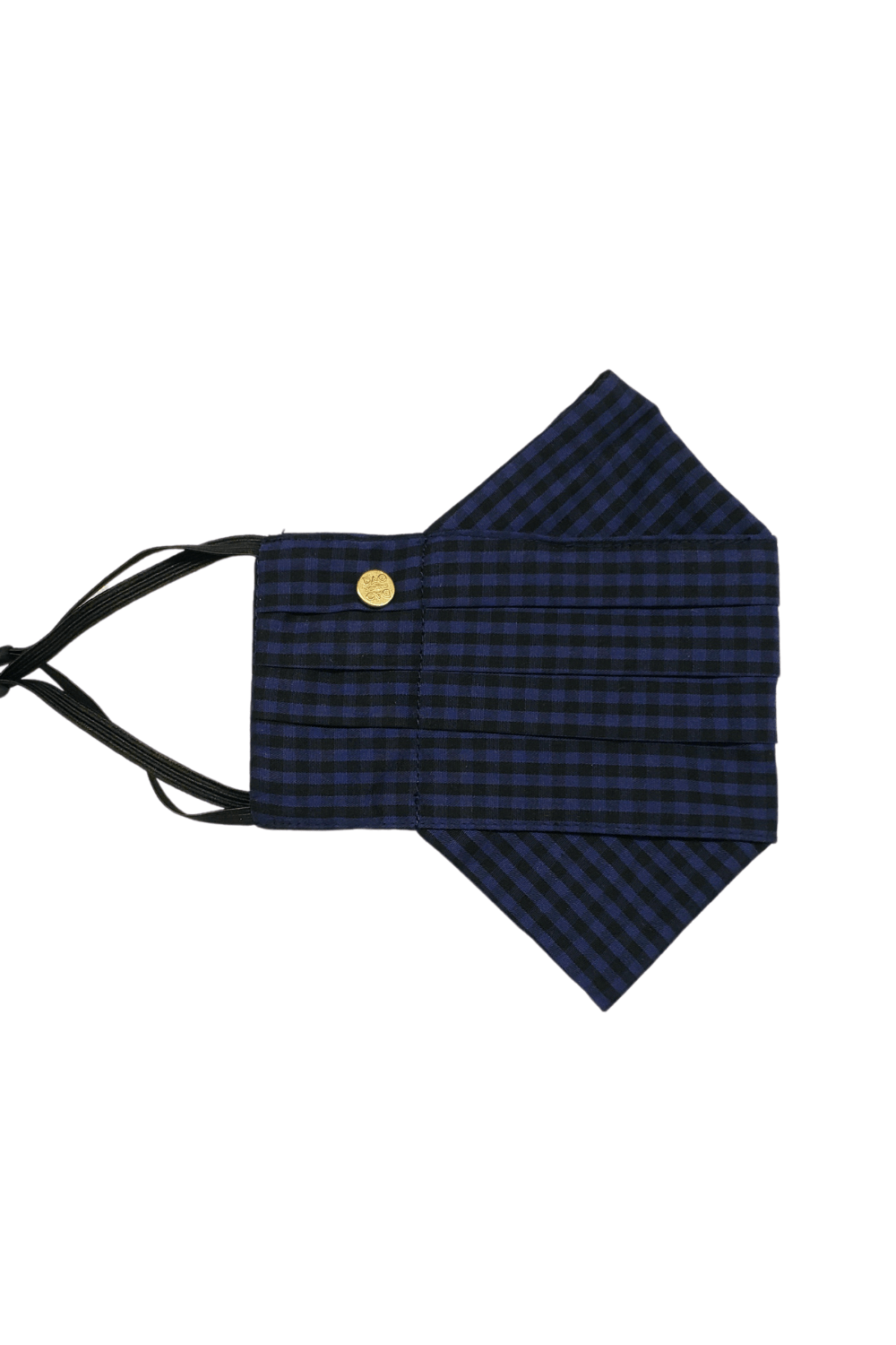 Safely Sip Face Masks Safely Sip Mask in Navy and Black Gingham - Chloe Dao