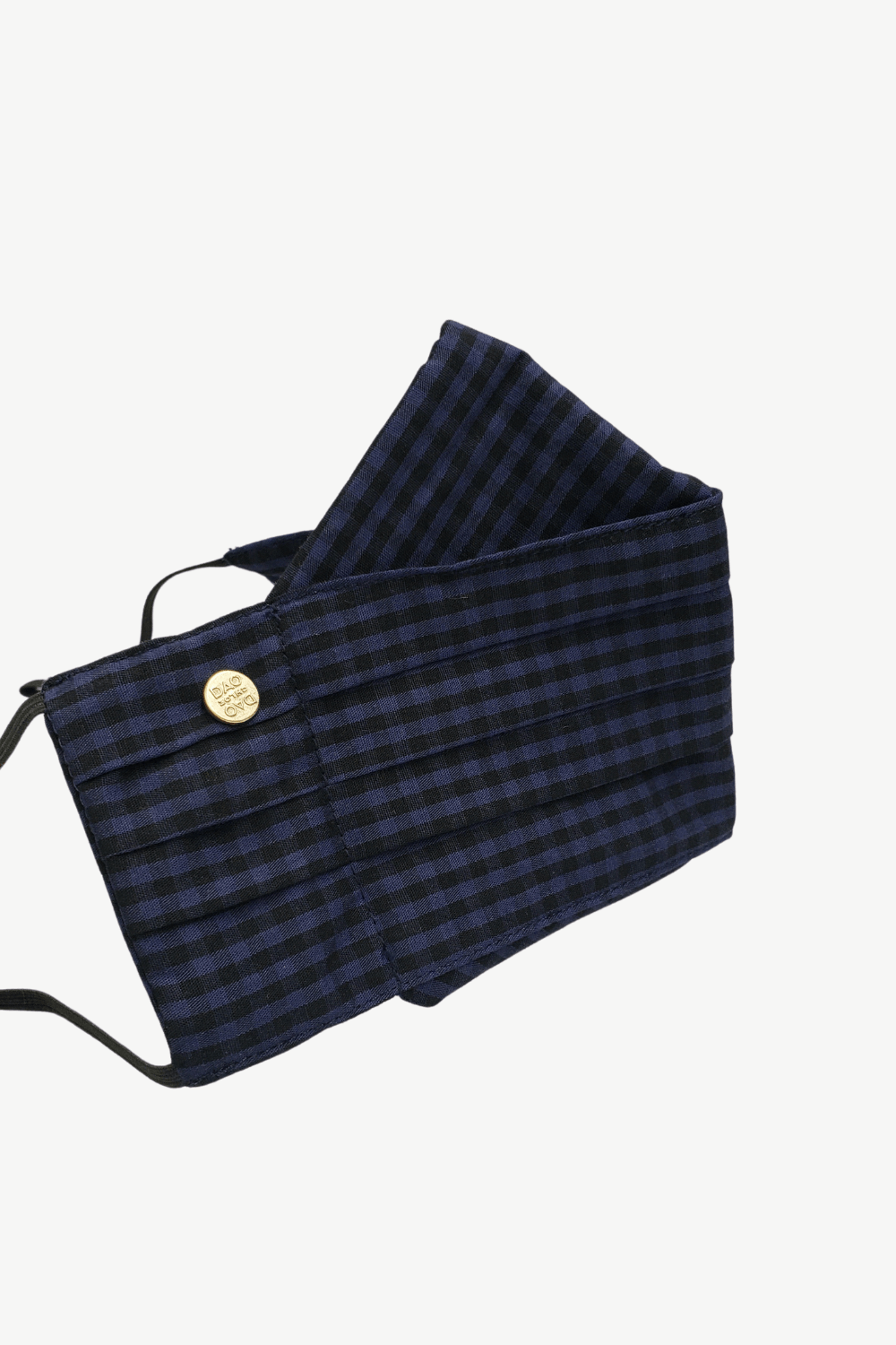 Safely Sip Face Masks Safely Sip Mask in Navy and Black Gingham - Chloe Dao