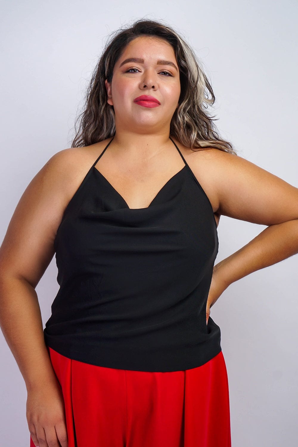TOPS Colina Cowl Neck Top Black - Chloe Dao