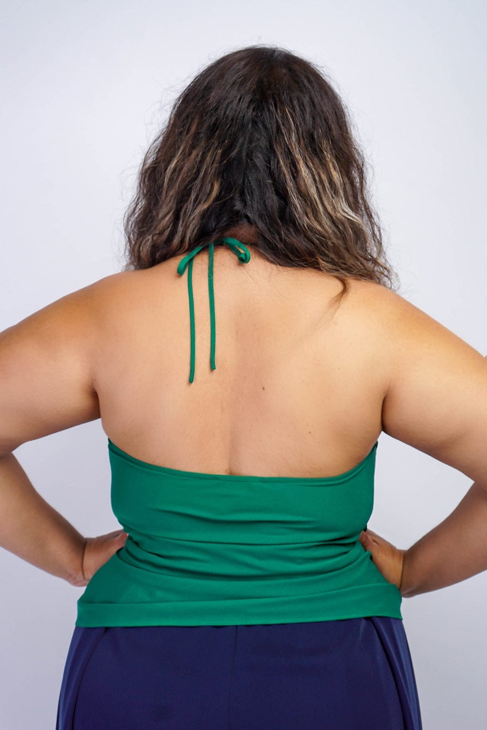 TOPS Forest Green Colina Cowl Neck Top - Chloe Dao