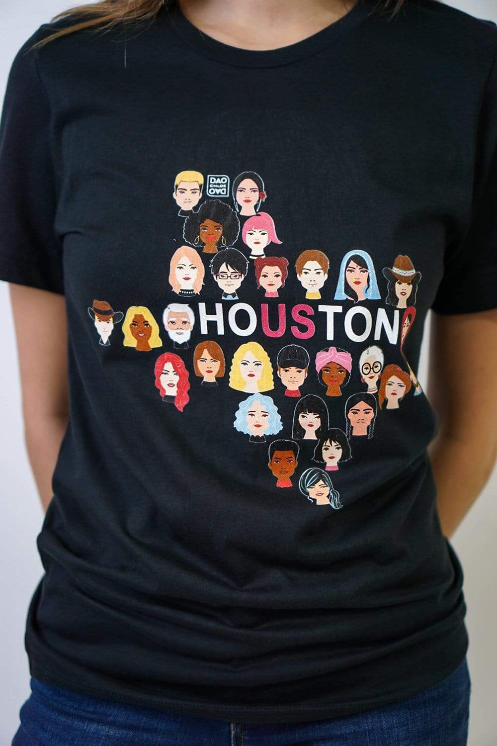 TOPS Houston Us T-Shirt in Black - Chloe Dao