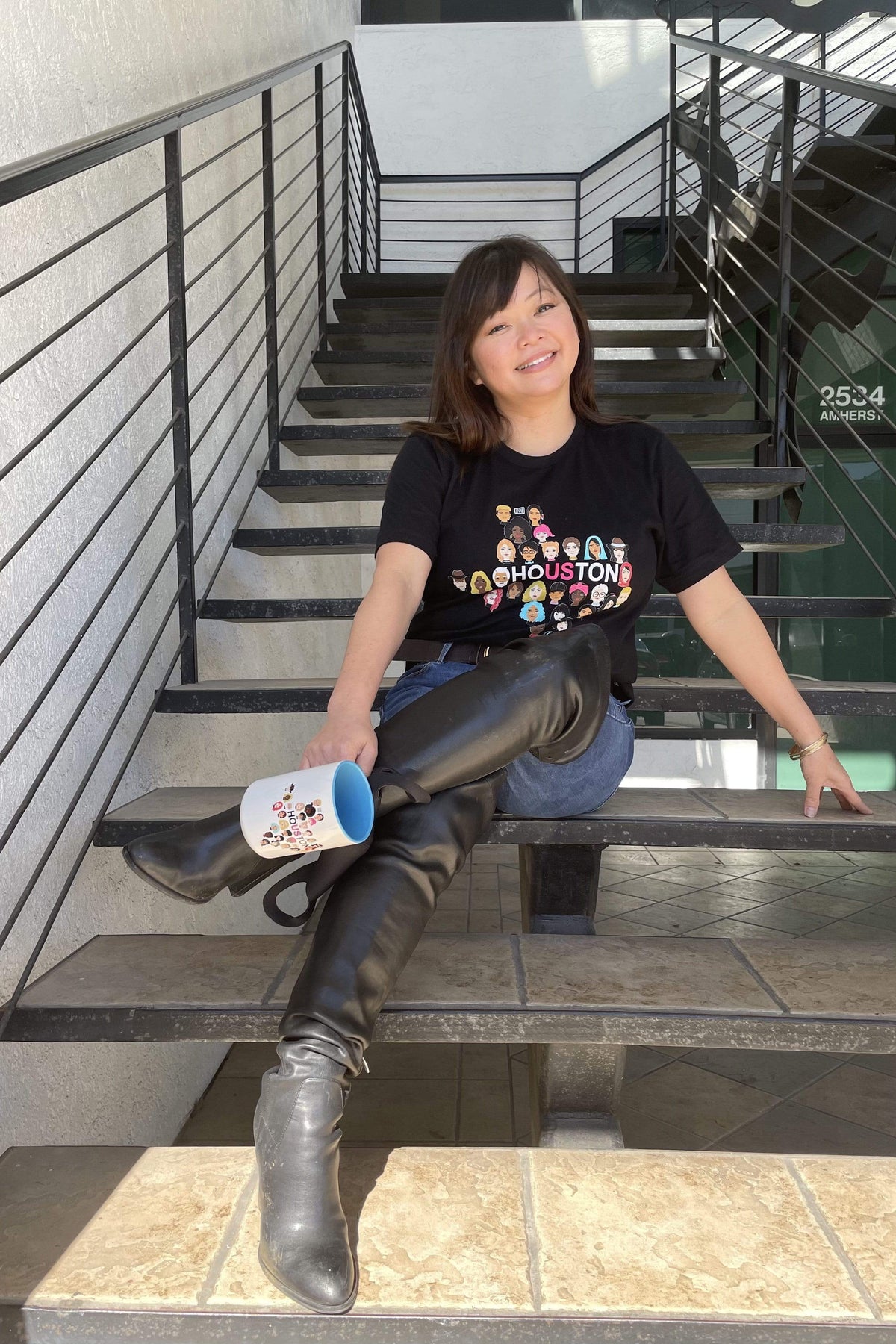 TOPS Houston Us T-Shirt in Black - Chloe Dao