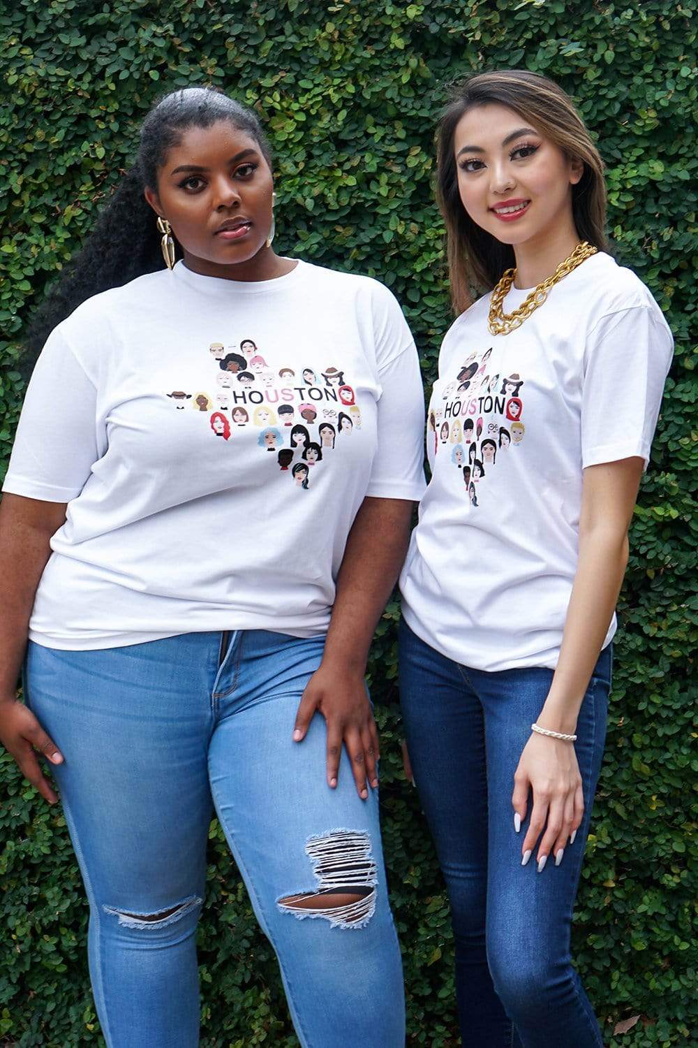 TOPS Houston Us T-Shirt in White - Chloe Dao