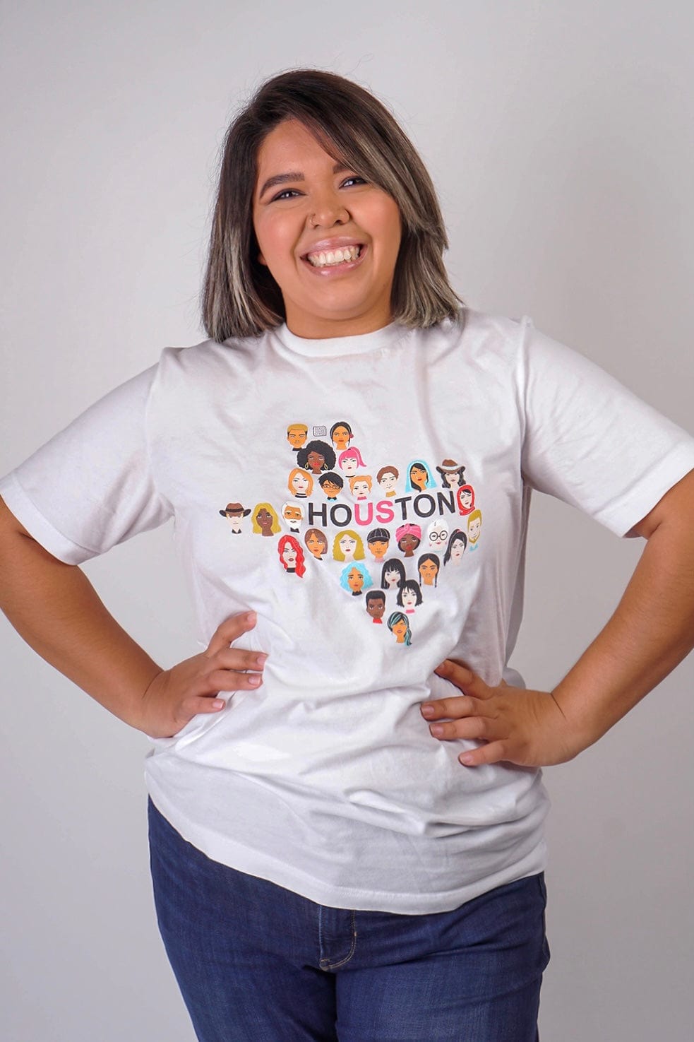 Chloe Dao TOPS Houston Us T-Shirt in White