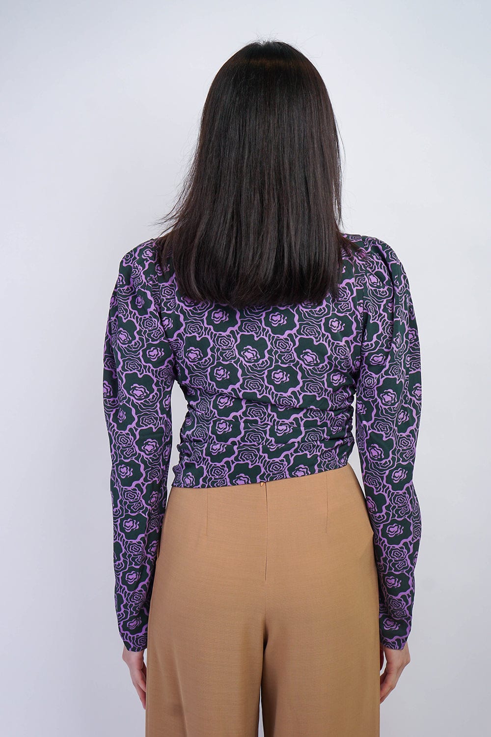 DCD TOPS Teal/Purple Floral Top